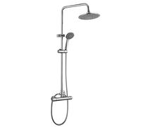 Système thermostatique Chrome, Ensemble Mural en Laiton avec Pomme aérienne, mélangeur Douche à Hauteur réglable Moderne pour l'hôtel Salle de Bain