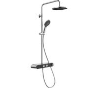 Systèmes de douche Duravit – Système de douche Shelf 1050, MinusFlow, noir brillant, TH4382008096