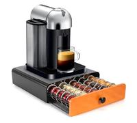 SYSYLY Porte Capsule pour 40 Vertuo Capsules,Support de Machine à Café avec Tiroirs de Rangement Dosettes Vertuoline,Distributeur/Organisateur Capsules en Métal.