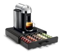SYSYLY Tiroir Porte Capsule Compatible pour Vertuo Capsules,Noir. | Support de Machine à Café avec Tiroirs de Rangement Dosettes Vertuoline,Boîte de Rangement Capsules de Café en Métal..