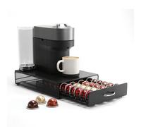 SYSYLY Tiroir Porte Capsule pour 40 Vertuoline Capsules,Métal,Noir. | Support de Machine à Café avec Tiroirs de Rangement Dosettes Vertuoline,Organiseur pour Capsules de Café.