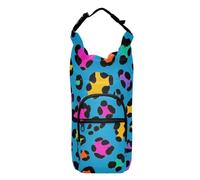 SyXIOP Bouteille d'eau tendance bleu léopard pour la marche, facile à transporter, bouteille d'eau isotherme, 51/61/81/1134 g pour adultes et enfants, marche, randonnée, camping, voyage, Funda para