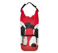 SyXIOP Crazy Farm Animal Lambs Bouteille d'eau rouge et blanche avec sac de transport, écharpe peu encombrante avec porte-bouteille d'eau 50,8/61/81/1134 g pour adultes et enfants pour la marche, la
