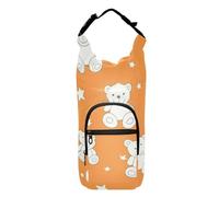 SyXIOP Porte-bouteille d'eau isotherme réglable avec motif ours en peluche et étoiles - Pour adultes et enfants - Pour la marche, la randonnée, le camping, les voyages - Funda para Botella De Agua