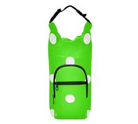 SyXIOP Sac de transport pour bouteille d'eau avec fermeture éclair - Vert fluo à pois - 51/61/81/118 ml - Pour la marche quotidienne, la randonnée et d'autres activités de plein air - Bolsa para