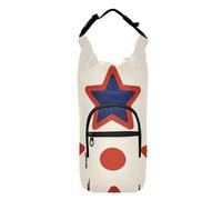 SyXIOP Sac de transport pour bouteille d'eau isotherme durable avec motif d'étoiles et pois beiges pour adultes et enfants, pour la marche, le camping, les voyages, Funda para Botella De Agua