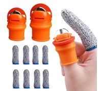 SYXLS Lot de 12 Couteaux à Pouce en Silicone Avec Repose-doigt et Lame Tranchante, Fruits et Légumes, Séparateurs de Doigts pour Couper les Plantes, les Fuits et les Légumes