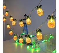 Syzplnwy Guirlande lumineuse solaire en forme d'ananas pour chambre d'enfant, 5 m, 20 LED, étanche, sans piles, décoration pour tentes, jardin, fête