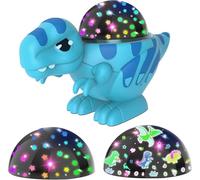Syzplnwy Veilleuse dinosaure pour enfants - Projecteur d'étoiles rotatif à 360° avec 16 modes d'éclairage, projecteur de plafond pour chambre à coucher pour cadeau d'anniversaire et décoration de
