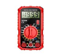 SZ308 multimètre numérique LCD rétro-éclairage Test d'onde carrée compteur de courant AC/DC compteur de résistance de tension électricien(SZ308 Black)