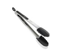 Leifheit Pince de cuisine et à barbecue ProLine, Accessoire de cuisine avec embouts résistants à la chaleur et verrouillage innovant, Ustensile barbecue de 31 cm en acier inoxydable