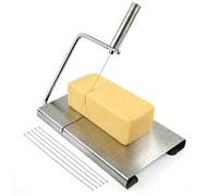 SZHUGEKI Coupe Beurre Avec Planche et Grille de Mesure, Coupe Facile | Gradation Précise,Confortable et Stable,Réglage Rapide,Trancheuse à Fromage en Acier Inoxydable pour Fromage