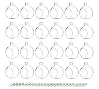 Sziqiqi 8cm Boule Verre a Suspendre - 24 Pieces Boule de Verre Photophore Bougeoir Suspendu pour la Décoration de Pièce Maîtresse Anniversaire Fête Noël Mariage