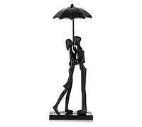 Sziqiqi Idée de Cadeaux de Mariage pour Couple: Statuette Couple Amoureux | Fonte, Robuste, Noir Mat, Statue d'Amour pour Saint-Valentin, Noël, Fiançailles, Cadeaux Mariage pour Femme, Mari, Lui