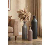 Sziqiqi Métal Grand Vase a Poser au Sol: Morandi Vase de Sol Decoratif 3pc | Épais, Avec Couvercles Amovibles, Neutre, 68/51/41 cm, Moderne, pour Pampas, Salon, Angle, Cheminée, Campagnard, Intérieur