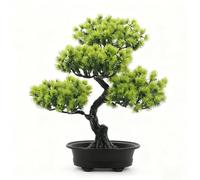 SZJFYMQ Bonsaï Artificiel en Pot, 33x27 cm Vert Japonais Pin Bonsaï Arbre, Bonsai Plante Artificielle, Plante Verte Interieur Exterieur Decoration pour Maison, Chambre Bureau