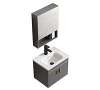 SZKTHD Meuble-lavabo Intégré avec Miroir Et Porte D'armoire Armoire De Salle De Bain Murale avec Miroir Et Rangements Suspendus Au-Dessus des Toilettes pour Meubles Et Miroirs De Salle(51x36x40cm)