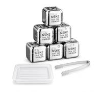SZLIFE Glaçons réutilisables en acier inoxydable, Coffret caau homme, Pour whisky et cocktails, Style 2