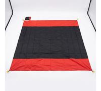SZLIFE Gran Couverture Pique Nique Imperméable 200x210cm / 140x200cm, Tapis Sol Camping et Nappe Pique Nique pour Plage et Extérieur, Noir principal + rouge double, 200 * 210cm