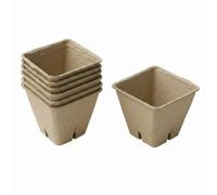 SZLIFE Lot de 60 Pots à semis biodégradables en Cellulose moulée, 6 cm, pour repiquage et Culture