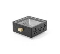SZLIFE Mini e Charbon Pliable, Sans Fumée, Gril Camping en Métal et Bois, pour 3-5 Personnes, Noir