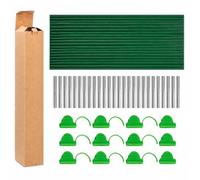 SZLIFE Mini Serre pour Semis, Tunnel de Jardin Flexible Vert, Arceau Serre Fibre de Verre 7mm × 43cm, Kit de Cerceaux pour Potager , Kit de Tunnel de Serre, 24 tig