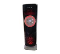 SZLIFE Ventilateur sur pied avec chauffage et réglable, silencieux, moderne, électrique, pour chambre, dortoir, appareil ménager, Noir