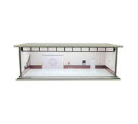 SZLIFE Vitrine de voiture miniature à l'échelle 1/64, vitrine de collection, décor de maison avec boîte de rangement décorative lumineuse, garage, Style A
