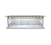 SZLIFE Vitrine de voiture miniature à l'échelle 1/64, vitrine de collection, décor de maison avec boîte de rangement décorative lumineuse, garage, Style E