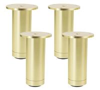 SZLXJMFL Doré Lot de 4 Pied Table Haute Reglable Pied de Meuble Pied Ronds pour Meuble Commode Pied Table Console, Aluminum Alloy, brossé, 8-25cm Pieds de Table Basse Vis Inclus-15cm/6