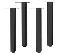 SZLXJMFL Noir, Lot de 4 Pied Table Haute Pied de Table Ronds Réglable, Aluminum Alloy 6-60cm Socles Pieds Meuble Cuisine TV Commode Pieds pour Meuble de Salle de Bain Vis Inclus-33cm/13
