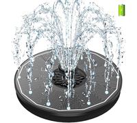 SZMP 3.5W Fontaine Solaire avec Batterie 2000mAh, 2026 Nouveau Solaire Flottant Extérieur Fontaine Pompe Bassin Solaire avec 8 Buses & 4 Tiges Fixes pour Bain d'oiseaux, Piscine, Jardin Fontaine