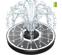 SZMP 3.5W Fontaine Solaire avec Batterie 2000mAh, 2026 Nouveau Solaire Flottant Extérieur Fontaine Pompe Bassin Solaire avec 8 Buses & 4 Tiges Fixes pour Bain d'oiseaux, Piscine, Jardin Fontaine