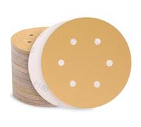 Sztaoip 100 Pièces Disque Abrasif 150mm, 180 Grain Papier a Poncer 6 Trous Papier Abrasif pour Ponceuse Excentrique