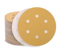 Sztaoip 100 Pièces Disque Abrasif 150mm, 400 Grain Papier a Poncer 6 Trous Papier Abrasif pour Ponceuse Excentrique