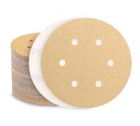 Sztaoip 80 Pièces Disque Abrasif 150mm, 60 Grain Papier a Poncer 6 Trous Papier Abrasif pour Ponceuse Excentrique
