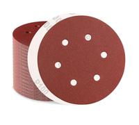 Sztaoip Disques Abrasif 150mm 6 Trous 100 Pièces Grain 100 | Disque a Poncer 150mm pour Ponceuse Excentrique, pour Poncer Bois, Mur, Métal et Peinture
