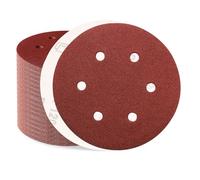 Sztaoip Disques Abrasif 150mm 6 Trous 100 Pièces Grain 120 | Disque a Poncer 150mm pour Ponceuse Excentrique, pour Poncer Bois, Mur, Métal et Peinture