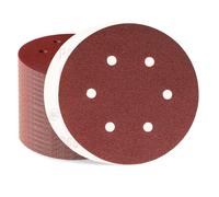 Sztaoip Disques Abrasif 150mm 6 Trous 80 Pièces Grain 60 | Disque a Poncer 150mm pour Ponceuse Excentrique, pour Poncer Bois, Mur, Métal et Peinture