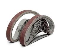 SZTVECFW Lot de 10 Bandes abrasives en Alumine 25 x 330 mm, Grain 40-1000, for meuleuse d'angle, disques de ponçage, Accessoires abrasifs(Grit 800)