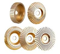 SZTVECFW Lot de 5 disques de Polissage for meuleuse d'angle(Gold)