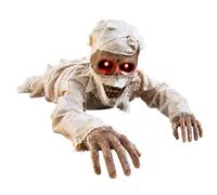 SZXLSP Décoration Halloween automate, Zombie Rampant Animatronic avec Sons | Deco halloween exterieur momie lumineuse Animatronic halloween sonore pour maison hantée et jardin Grande figurine squelette