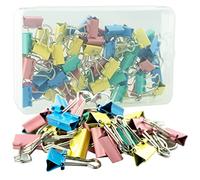 SZXMDKH Lot de 60 pinces métalliques colorées pour bureau, école, bricolage (60 pièces, 19 mm)