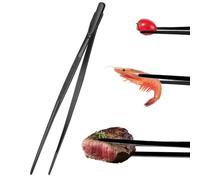 SZZETK Pince Cuisine, Pince Cuisine Inox Professionnel | Pince de Cuisine en Acier Inoxydable, pour Barbecue, Grillade, Friture, Viande, Pâtes & Pâtisseries。Noir
