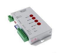 T-1000S Contrôleur LED pour WS2812B WS2811 SK6812 RGBW APA102 LPD8806 DMX512 Bande de pixels adressable, carte pilote programmable avec contrôle hors ligne de carte SD, prend en charge jusqu'à 2048