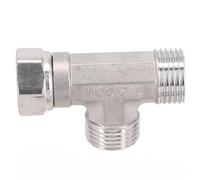 T-Adapter Vanne de dérivation 3 voies en acier inoxydable pour salle de bain WC bidet douchette Pomme de douche G1/2 raccords d'installation
