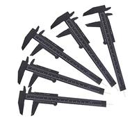 T & B Lot de 5 mini coulisse à coulisse en plastique 150 mm, noir