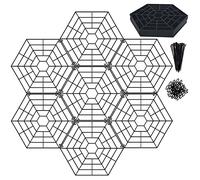 T-BOKO Paquet de 20 Grilles flottantes de Protection pour étang , Filet en Plastique léger, Protection Flottante Contre Les hérons et Les nuisibles Noir