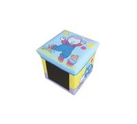 FUN HOUSE | T’CHOUPI Pouf Coffre Jouets Enfant 30x30x30 cm | Tabouret avec Ardoise Amovible et Décor T’choupi | Rangement, Assise et Surface de Jeu | Dès 2 Mois | Mobilier Compact | Licence Officielle