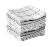 T-FAL Lot de 8 torchons gaufrés de qualité supérieure, très absorbants, Super Doux et durables, 100% Coton, pour Laver la Vaisselle, 30,5 x 33 cm, Gris